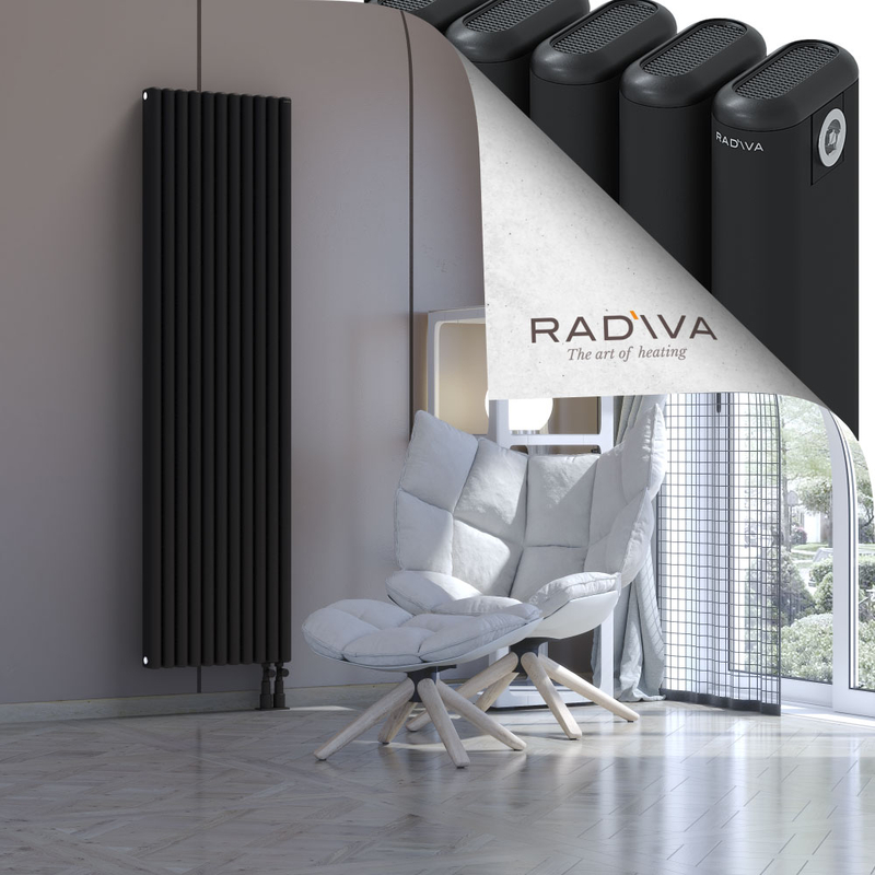 Kotto Aluminium Radiator 1800x491 Black