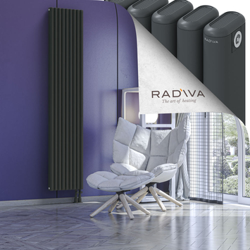 Kotto Aluminium Radiator 2000x401 Dark Anthracite - Thumbnail