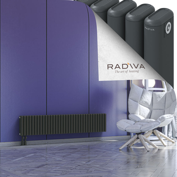 Kotto Aluminium Radiator 300x1526 Dark Anthracite - Thumbnail
