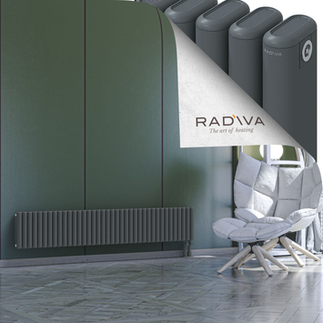 Kotto Aluminium Radiator 300x1706 Anthracite - Thumbnail