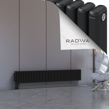 Kotto Aluminium Radiator 300x1976 Black - Thumbnail