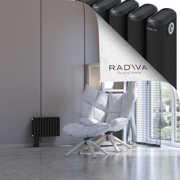 Kotto Aluminium Radiator 300x446 Black - Thumbnail