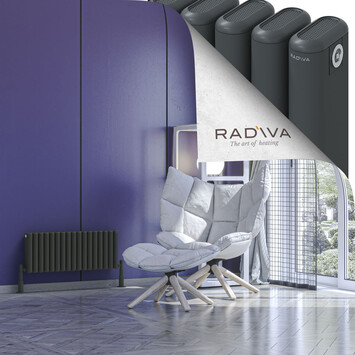 Kotto Aluminium Radiator 300x761 Dark Anthracite - Thumbnail