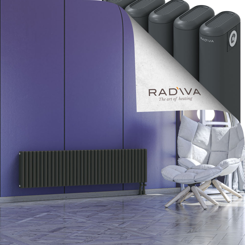 Kotto Aluminium Radiator 400x1616 Dark Anthracite