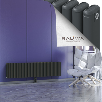 Kotto Aluminium Radiator 400x1661 Dark Anthracite - Thumbnail