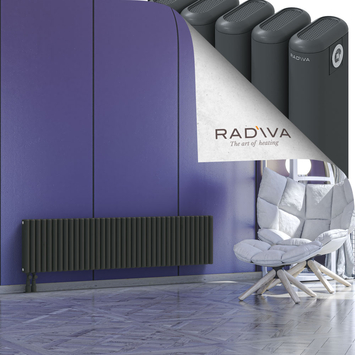 Kotto Aluminium Radiator 400x1661 Dark Anthracite - Thumbnail