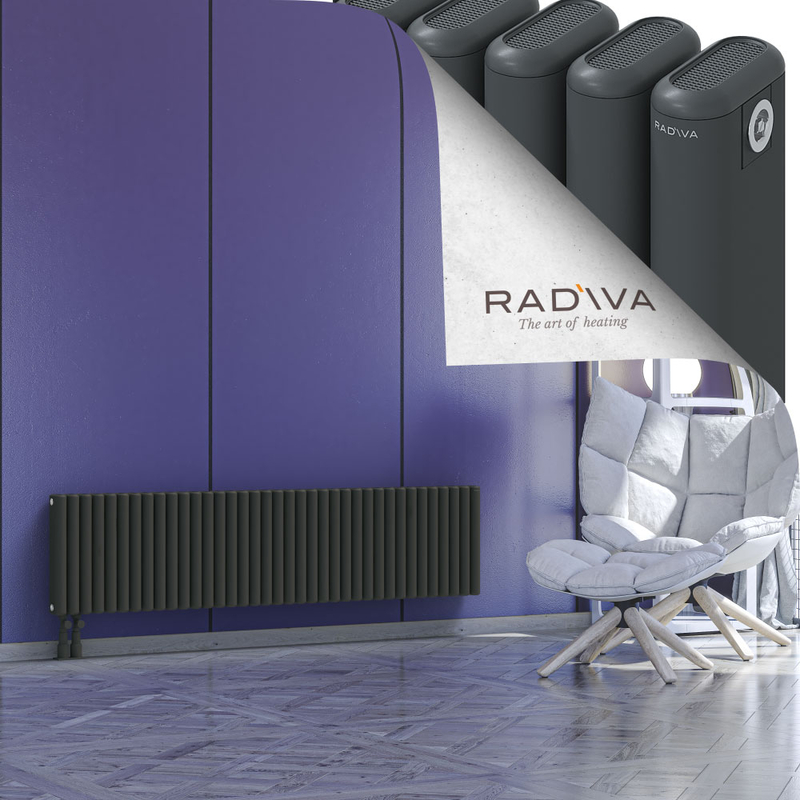 Kotto Aluminium Radiator 400x1661 Dark Anthracite