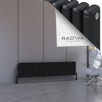 Kotto Aluminium Radiator 400x1841 Black - Thumbnail