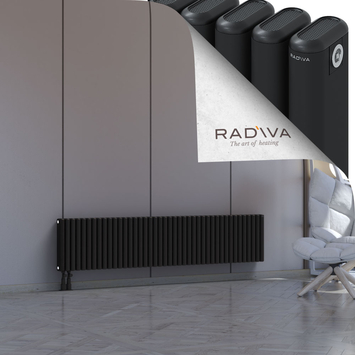Kotto Aluminium Radiator 400x1886 Black - Thumbnail