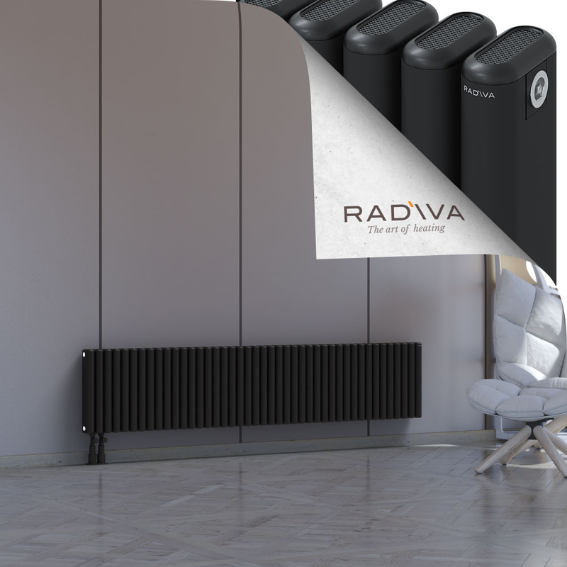 Kotto Aluminium Radiator 400x1931 Black