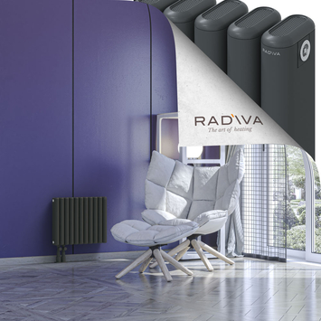 Kotto Aluminium Radiator 400x491 Dark Anthracite - Thumbnail