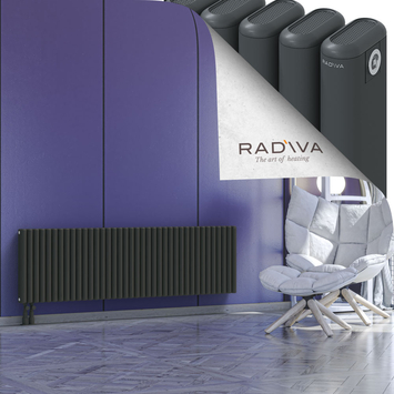 Kotto Aluminium Radiator 500x1706 Dark Anthracite - Thumbnail