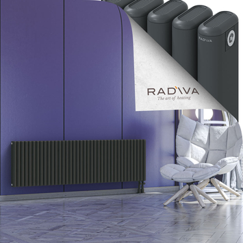 Kotto Aluminium Radiator 500x1706 Dark Anthracite - Thumbnail