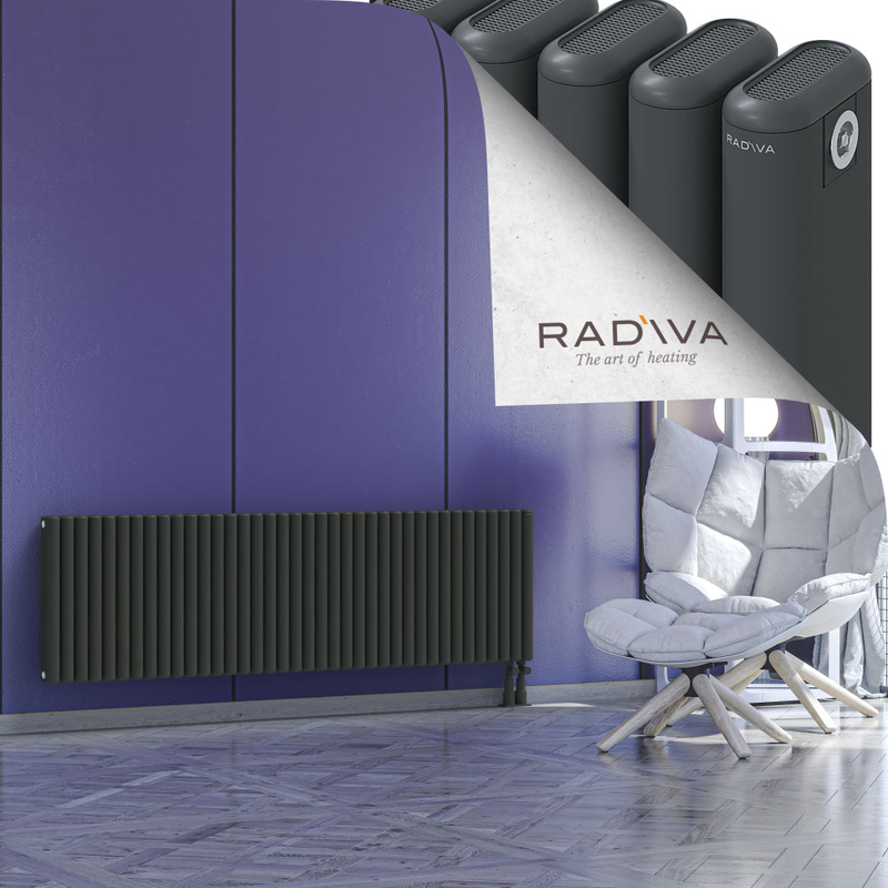 Kotto Aluminium Radiator 500x1706 Dark Anthracite