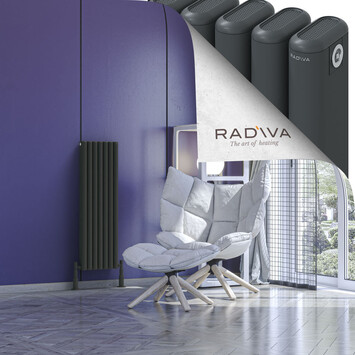 Radiva - Kotto Alüminyum Radyatör 1000x311 Koyu Antrasit