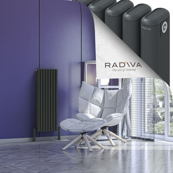 Radiva - Kotto Alüminyum Radyatör 1000x356 Koyu Antrasit