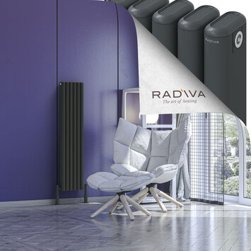 Radiva - Kotto Alüminyum Radyatör 1200x266 Koyu Antrasit