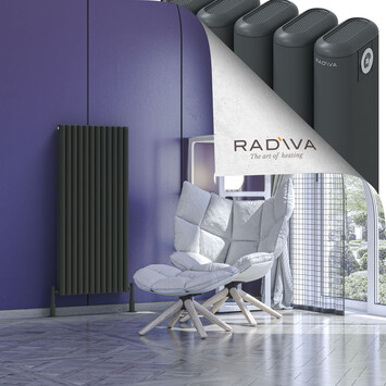 Radiva - Kotto Alüminyum Radyatör 1200x536 Koyu Antrasit