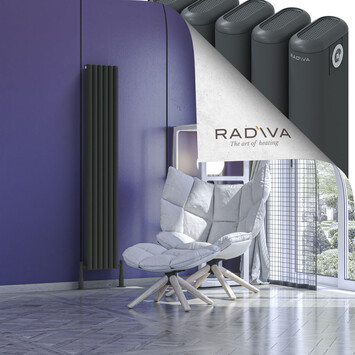 Radiva - Kotto Alüminyum Radyatör 1600x266 Koyu Antrasit