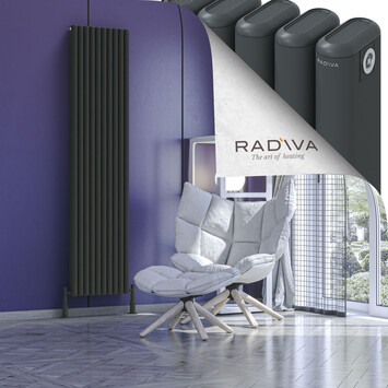 Radiva - Kotto Alüminyum Radyatör 1900x446 Koyu Antrasit