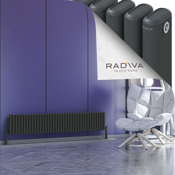 Radiva - Kotto Alüminyum Radyatör 300x1706 Koyu Antrasit