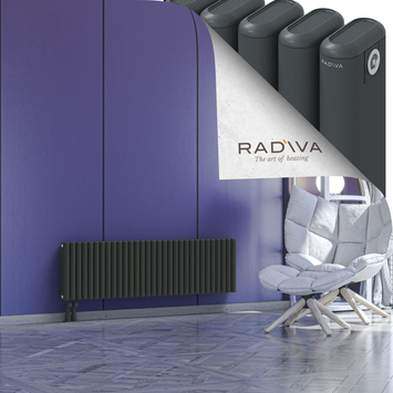 Kotto Alüminyum Radyatör 400x1391 Koyu Antrasit - Thumbnail