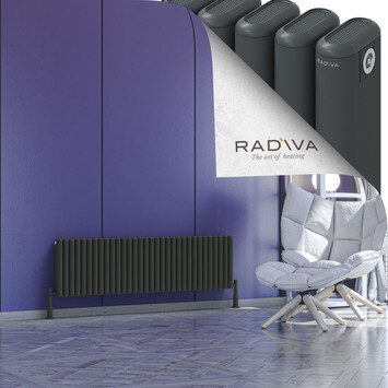 Radiva - Kotto Alüminyum Radyatör 400x1436 Koyu Antrasit