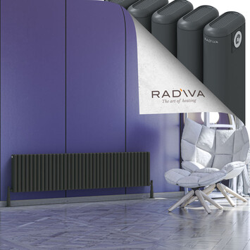 Radiva - Kotto Alüminyum Radyatör 400x1706 Koyu Antrasit