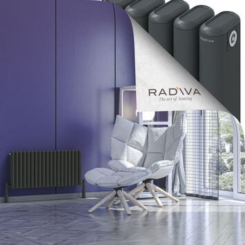 Radiva - Kotto Alüminyum Radyatör 400x851 Koyu Antrasit