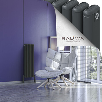 Radiva - Kotto Alüminyum Radyatör 900x266 Koyu Antrasit