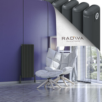 Radiva - Kotto Alüminyum Radyatör 900x356 Koyu Antrasit