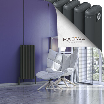 Radiva - Kotto Alüminyum Radyatör 900x401 Koyu Antrasit