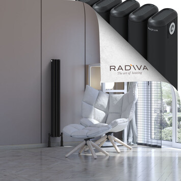 Radiva - Kotto Radiateur En Aluminium 1200x131 Noir
