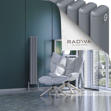 Radiva - Kotto Radiateur En Aluminium 1200x176 Gris