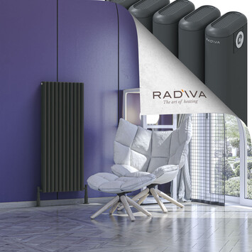 Radiva - Kotto Radiateur En Aluminium 1200x491 Anthracite Foncé