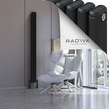 Radiva - Kotto Radiateur En Aluminium 1800x131 Noir