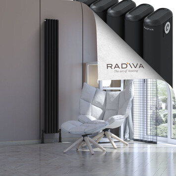 Radiva - Kotto Radiateur En Aluminium 1800x221 Noir