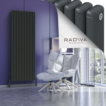 Radiva - Kotto Radiateur En Aluminium 1800x671 Anthracite Foncé