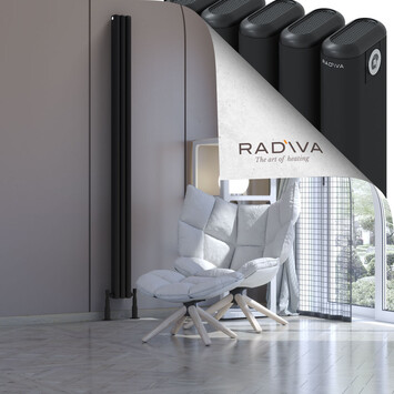 Radiva - Kotto Radiateur En Aluminium 2000x131 Noir