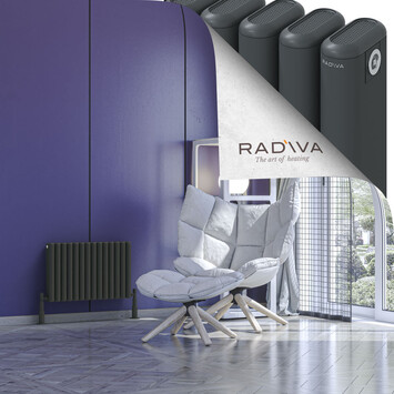 Radiva - Kotto Radiateur En Aluminium 400x626 Anthracite Foncé