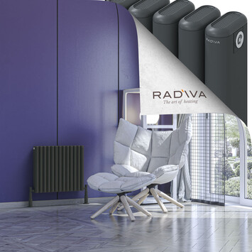 Radiva - Kotto Radiateur En Aluminium 500x581 Anthracite Foncé
