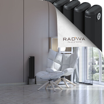 Radiva - Kotto Radiateur En Aluminium 600x131 Noir