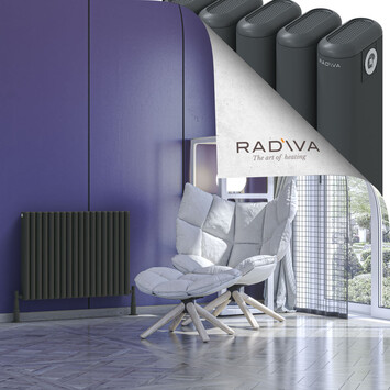 Radiva - Kotto Radiateur En Aluminium 600x806 Anthracite Foncé
