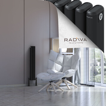 Radiva - Kotto Radiateur En Aluminium 900x131 Noir