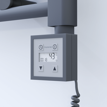 - Ktx3 Towel Warmer Resistance Controller with Spiral Cable Anthracite  - Ktx3 Towel Warmer Resistance Controller with Spiral Cable Anthracite
