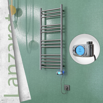 Radiva - Lanzarote Sèche Serviettes Electrique 400x1000 Finition de polissage (Thermostat Musa) 200 W