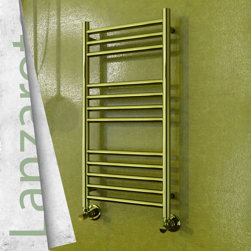Lanzarote Decorative Towel Warmer 400x800 (Stainless Steel) Gold