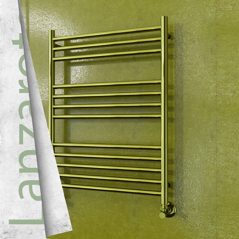 Lanzarote Decorative Towel Warmer 600x800 (Stainless Steel) Gold