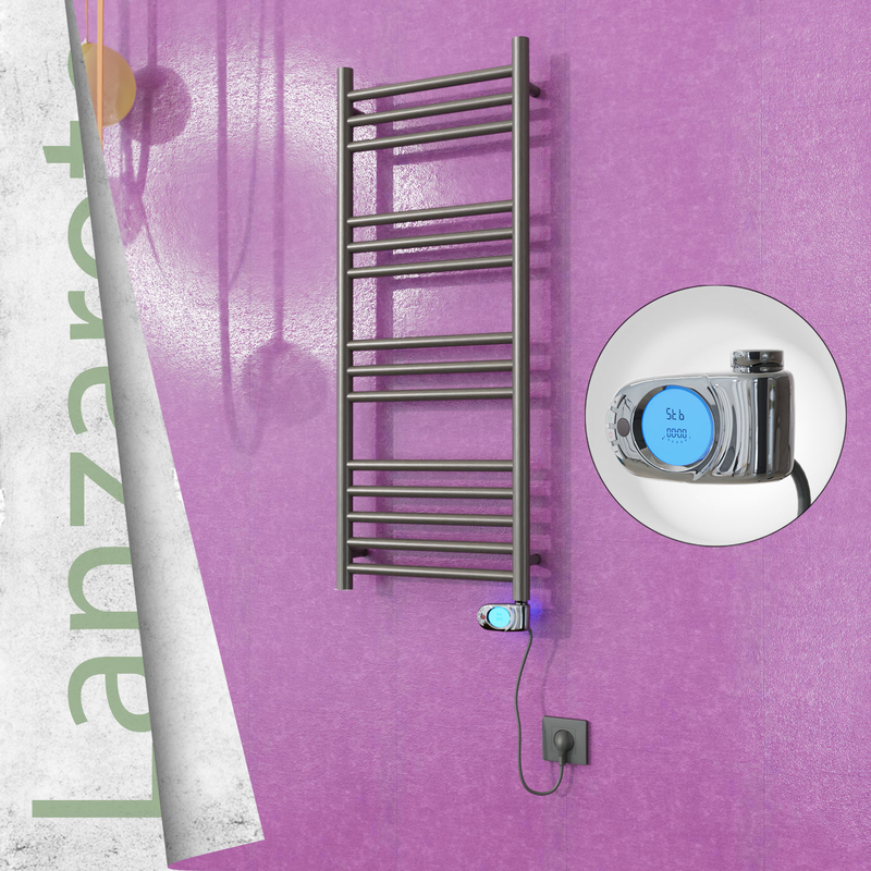 Lanzarote Electric Towel Warmer 400x1000 Satine Finish (Musa Thermostat) 200 W