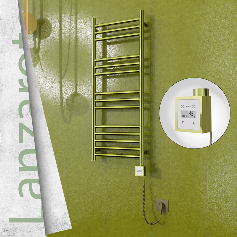 Lanzarote Elektrikli Havlupan 400x1000 Altın (KTX3 Termostat) 200W Spiral Kablolu